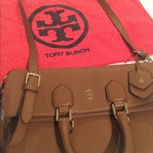 Tory Burch Pebble Leather Messenger Bag